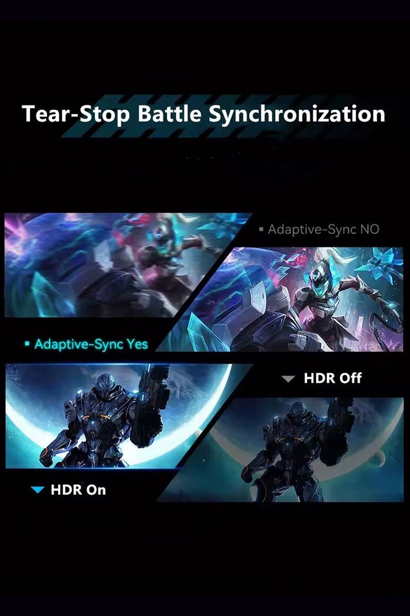 HILUKE 34-inch Ultra-Wide PC Monitor, 4K WQHD (3440×1440P), 120Hz Refresh Rate, 1ms Response Time, HVA Panel, Adjustable Tilt, Wall Mountable - Black - Image 4