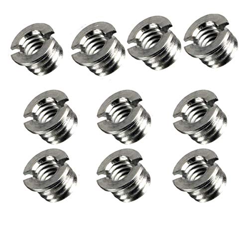 Fotasy (10 Packs) Fotasy Stainless Steel 3/8" to 1/4" Reducer Bushing Convert Screw Adapter, Tripod Screw Adapter 1/4" to 3/8" for Tripod Monopod Ballhead - Image 5