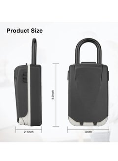 KASTWAVE Key Lock Box for Outside, Lock Box for House Keys, Key Lockbox for Key Storage Outdoor, 4 Digit Combination Lock Box for Realtors Garage Spare Keys  - Image 5