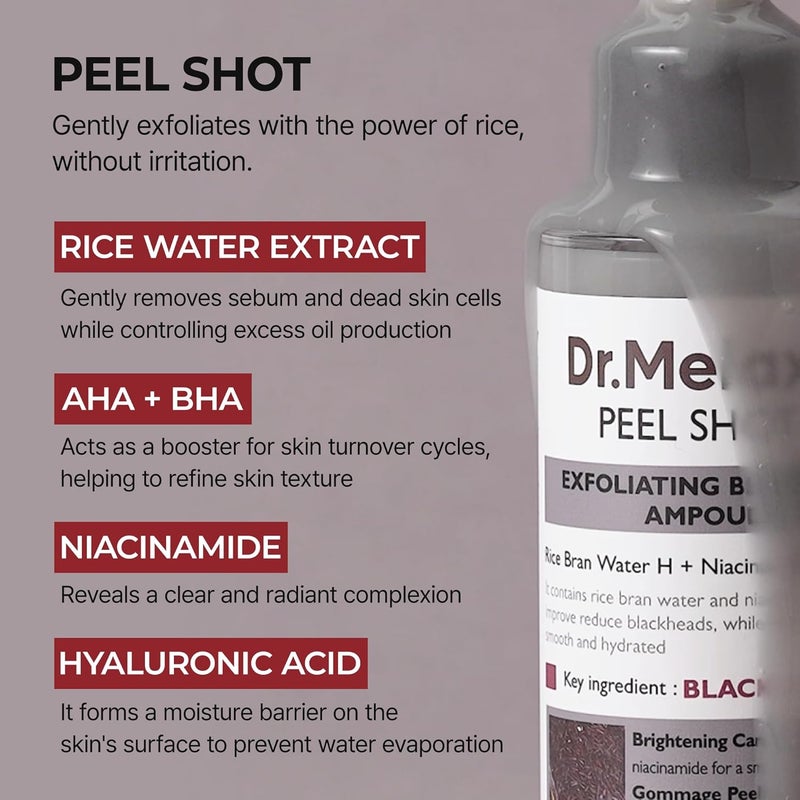 Dr. Melaxin Dr.Melaxin Peel Shot Glow Black Rice Peeling Ampoule - Image 5