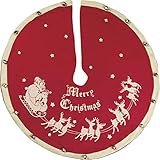 Primitives by Kathy Primitives by Kathy Vintage Tree Skirt, Santa & Sleigh  - Image 1