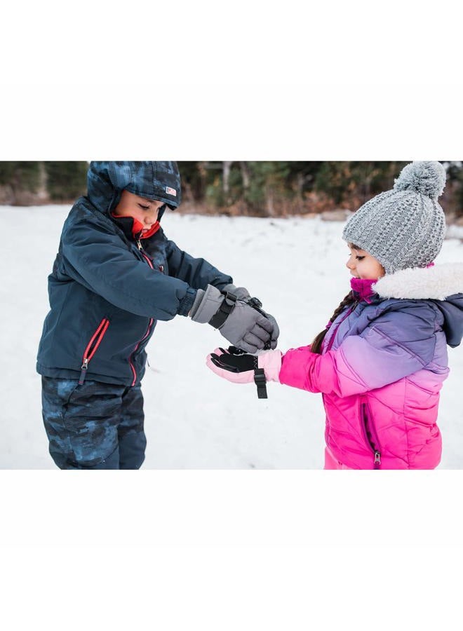 Zelda Matilda Warmest Waterproof Winter Kids Gloves - For Girls & Boys Best for Snow and Ski, Royal Blue, 6-8 years - Image 5