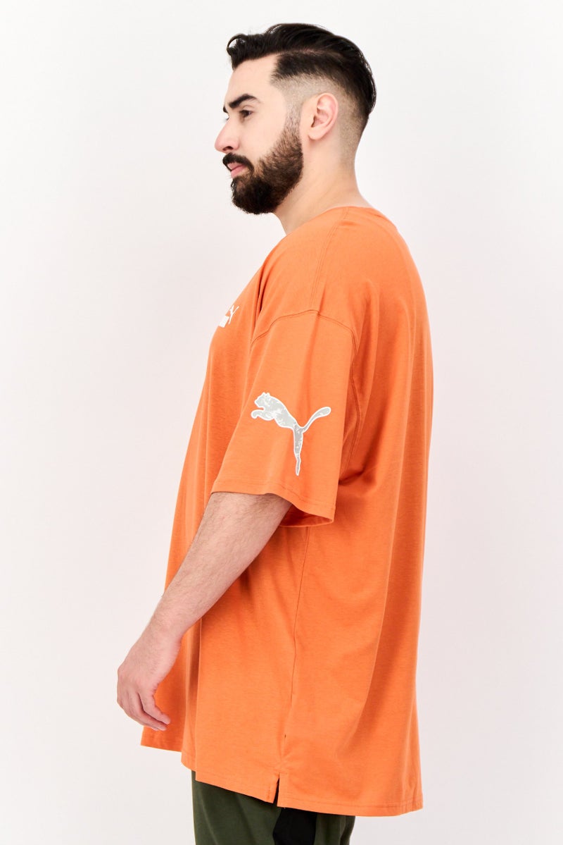 PUMA تي شيرت تدريب قصير الأكمام للرجال، رياضي، برتقالي - Image 2