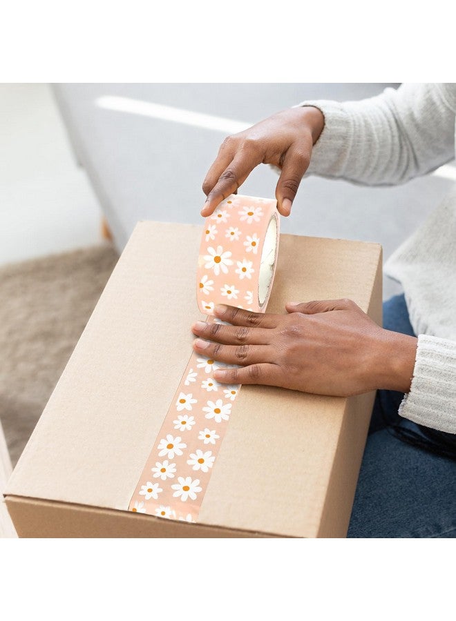 Whaline Pink Daisy Decorative Packing Tape 110 Yard Gift Boxes Wrapping Tape Shipping Tape For Diy Art Craft Small Business Sealing Boxes Mail Boxes Supplies  - Image 4