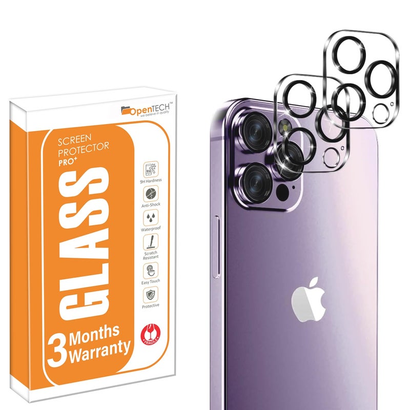 OpenTech ® Premium Camera Lens Protector Tempered Glass Compatible For iPhone 13 Pro/iPhone 13 Pro Max With Edge To Edge Coverage (Full Transparent) (Pack of Two) - Image 1