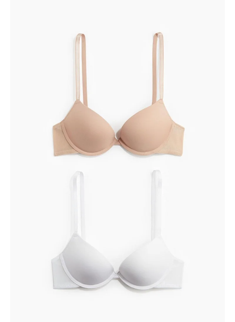 اتش اند ام 2-pack microfibre super push-up bra