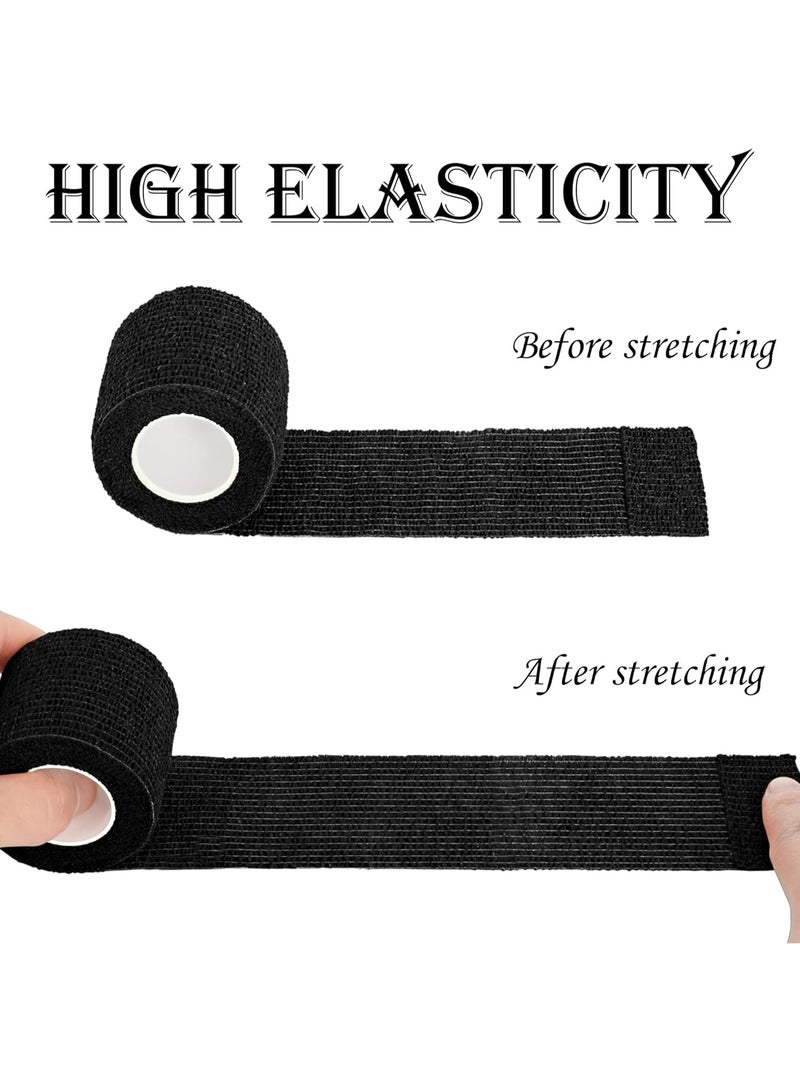 ديوتي ١٢ لفة ضمادة لاصقة ذاتية اللصق، شريط رياضي مرن يسمح بمرور الهواء، مناسب للمعصم والكاحل والركبة والإسعافات الأولية والعناية بالوشم. - Image 3