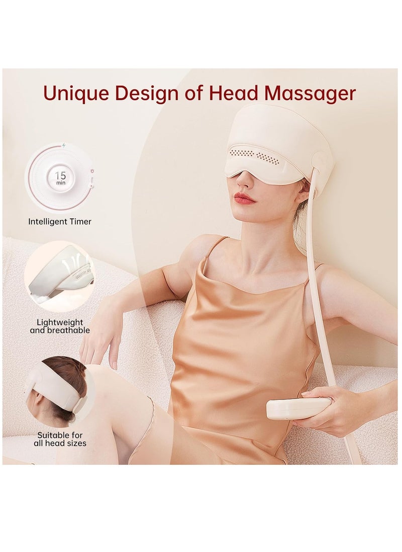 SYOSI Electric Head Massager, Scalp Massager Head Compress Air Bag Massager with Heat & Knead, Portable Electric Head-Eye Massager for Women & Men  - Image 4