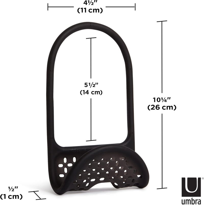UMBRA Sling Kitchen Sink Accessory, Single-Sided Sponge Holder, Black - Image 3