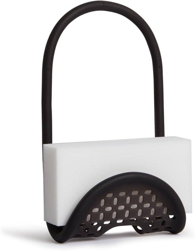 UMBRA Sling Kitchen Sink Accessory, Single-Sided Sponge Holder, Black - Image 1