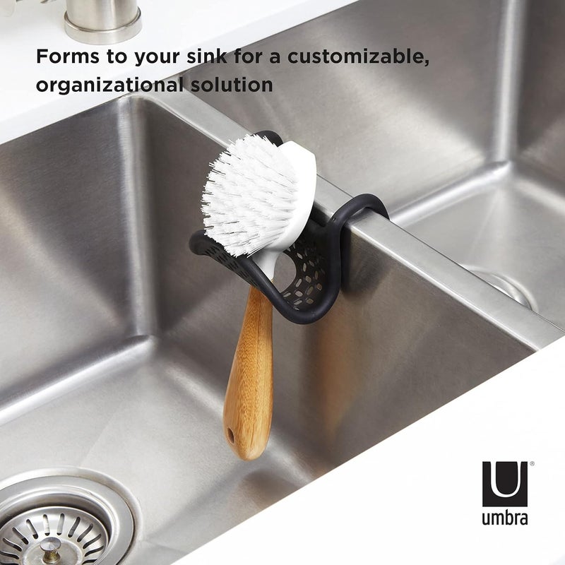 UMBRA Sling Kitchen Sink Accessory, Single-Sided Sponge Holder, Black - Image 4