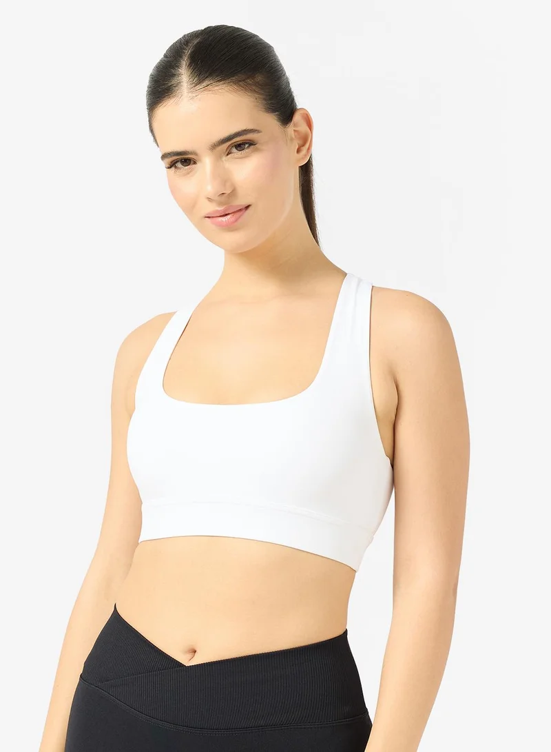 Seamless Sports Bra with Back Cutout