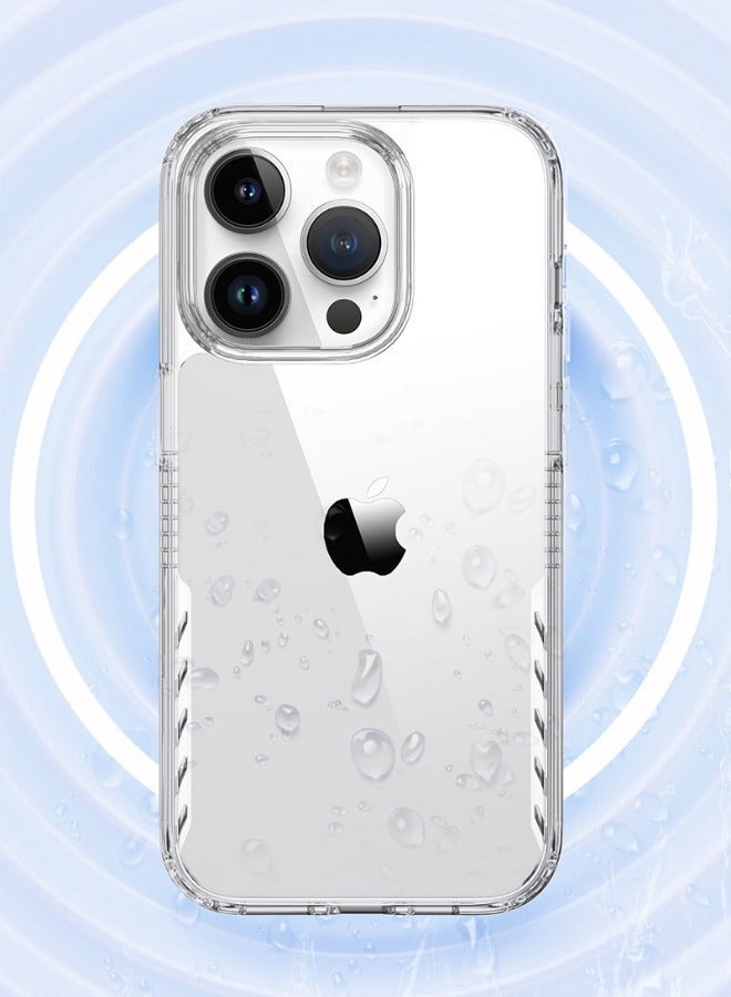 IPAKY iPhone 15 Pro Max Case, High Transparent PC Hard Backplane + TPU Soft Frame Protective Case, [Anti-Drop][Anti-Yellowing][Shockproof] Four Corner Airbag Case Cover for Apple iphone 15 Pro Max (Clear) - Image 5