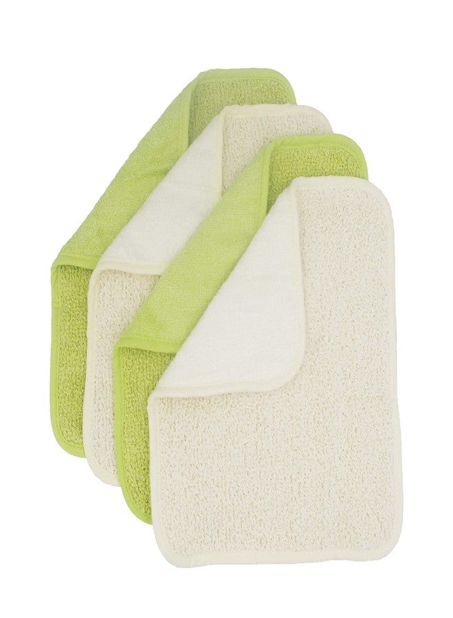 TTYBG Natural Organic Ramie and Rayon Made from Bamboo Dual Sided Washcloths Hand Towels Ultra Soft for Shower Bath Spa, Gentle for Body Face Sensitive Baby Skin, Pack of 4 - Image 1