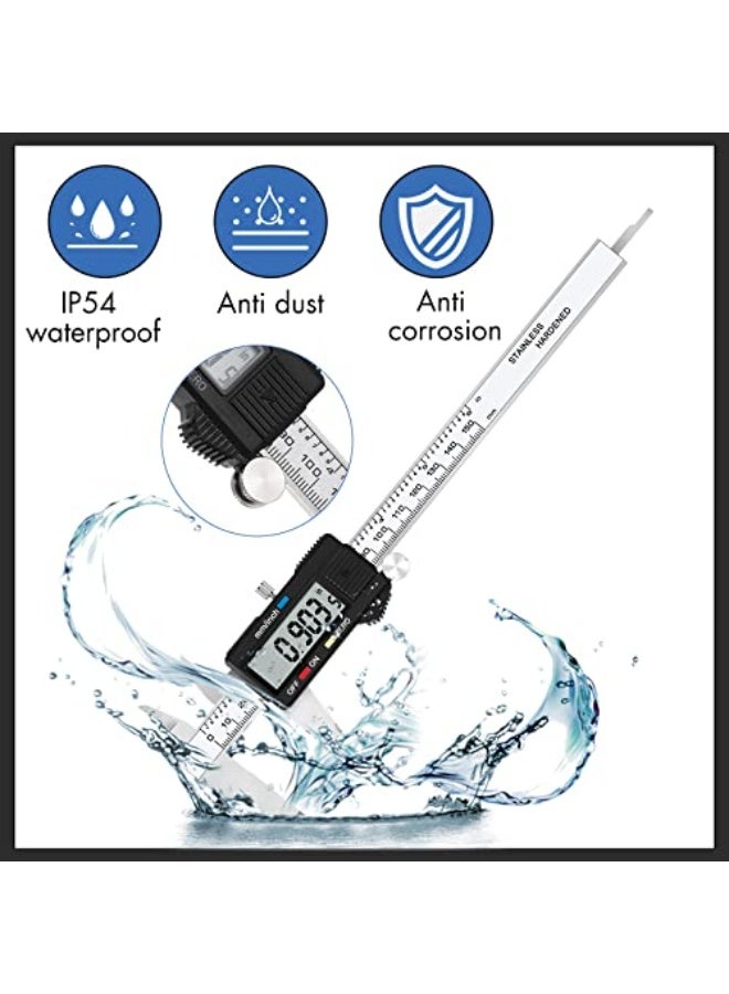 EZT 150mm electronic Digital Caliper With Stainless Steel Body And IP54 Waterproof Protection Design, Auto Off Featured Vernier Caliper - Image 2