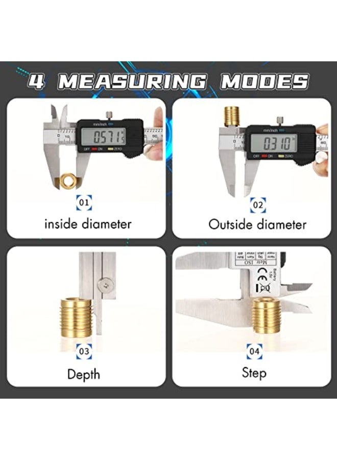 EZT 150mm electronic Digital Caliper With Stainless Steel Body And IP54 Waterproof Protection Design, Auto Off Featured Vernier Caliper - Image 4