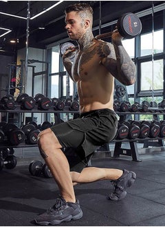 GROIC Gym Shorts for Men, Running Shorts with Quick Dry Workout Running Shorts for Men, 2-in-1 Stealth Shorts, 2 Layer Loose Athletic Shorts Gym Yoga Outdoor Sports Shorts with Pockets  - Image 4