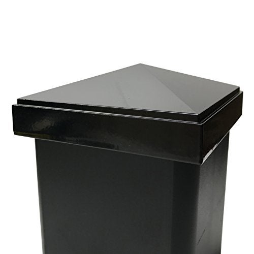 Decorex Hardware 4" x 4" Aluminium Pyramid Post Cap for Metal Posts - Pressure Fit - Black - Image 5