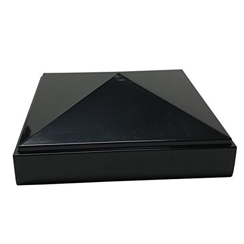 Decorex Hardware 4" x 4" Aluminium Pyramid Post Cap for Metal Posts - Pressure Fit - Black - Image 2