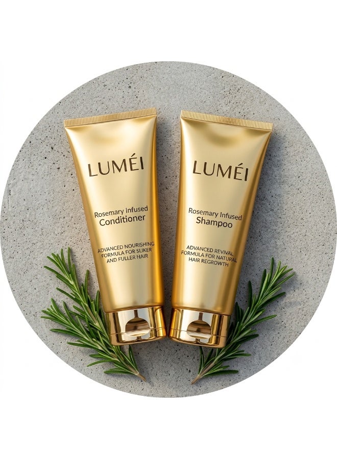 LuMei LUMÉI Rosemary Infused Shampoo & Conditioner Set for Hair Care, Nourishing Formula for Smoother & Fuller Looking Hair 2 x 200ml - Image 2