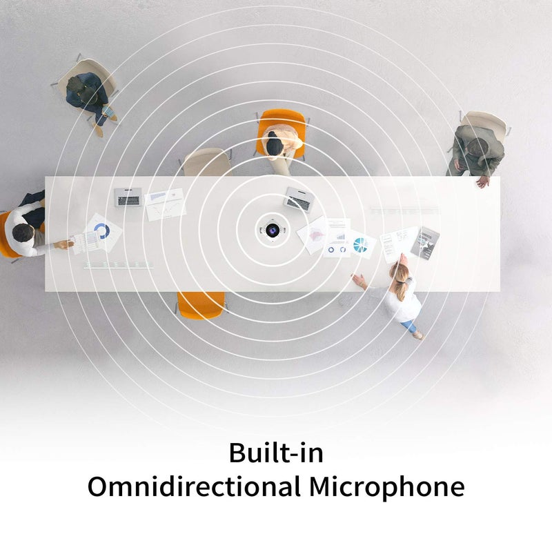 J5 Create كاميرا ويب مؤتمرات 360 درجة لجميع الاتجاهات لغرف الاجتماعات - دقة فيديو كاملة 1080 بكسل بتشغيل 30 هرتز نموذج: JVCU360 - Image 5