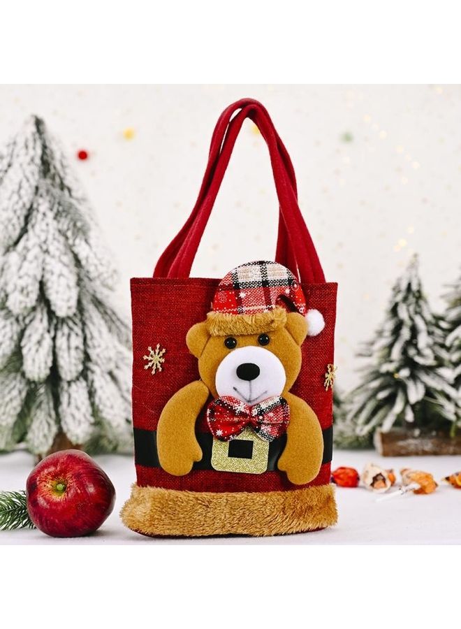 BGM 4-Piece Decoration Linen Fluffy Tote Gift Candy Bag Multicolour - Image 1