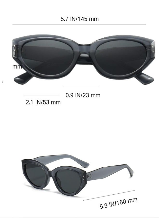 Generic - Retro cat-eye sunglasses for women, trendy small face, fashionable and high-end street style sunglasses - Image 1