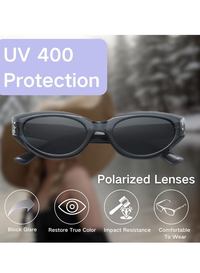 Retro cat-eye sunglasses for women, trendy small face, fashionable and high-end street style sunglasses - Image 4