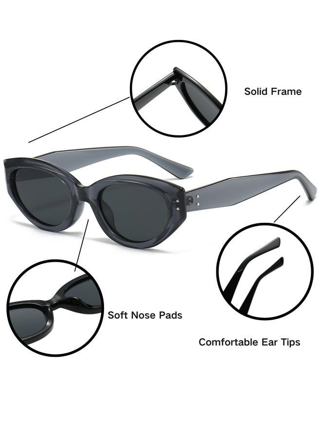 Retro cat-eye sunglasses for women, trendy small face, fashionable and high-end street style sunglasses - Image 5