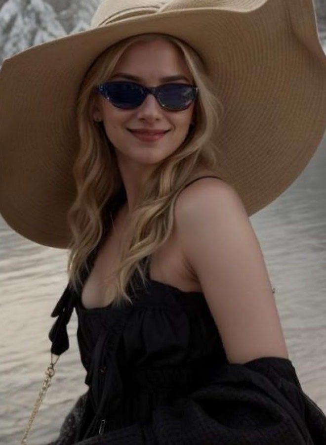 Retro cat-eye sunglasses for women, trendy small face, fashionable and high-end street style sunglasses - Image 2