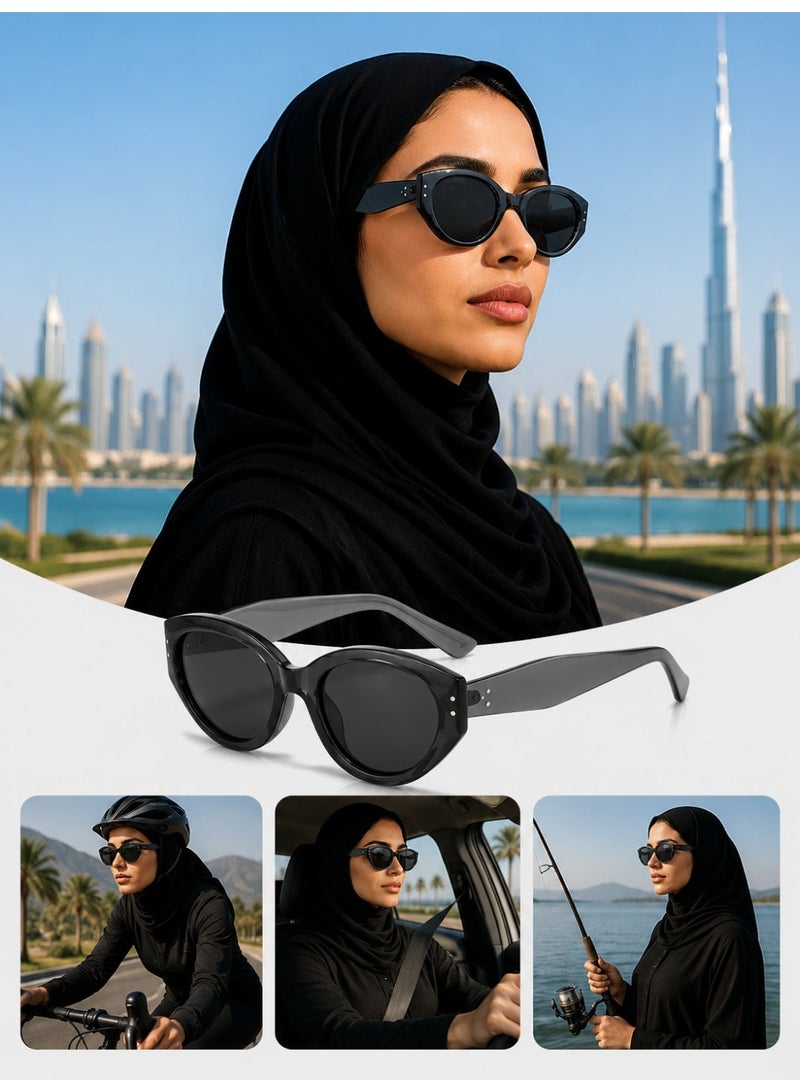 نظارة شمسية على شكل عين القطة للنساء، نظارات شمسية عصرية صغيرة الحجم، نظارات شمسية أنيقة وعالية الجودة - Image 1