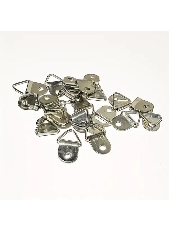 200pcs Silvery Small Hooks With Screws Triangular Metal Picture Hanging Rack Wall Mounted Photo Frame Utility Hooks - Image 5