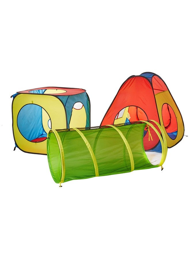 UTEX 8 in 1 Pop Up Children Play Tent House with 4 Tunnel, 4 Tents for Boys, Girls, Babies and Toddlers for Indoor and Outdoor Use - Image 2