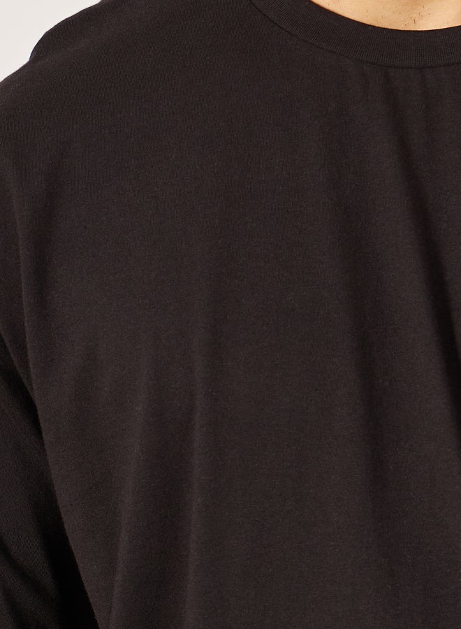 ستايلي تيشيرت أوفر سايز بطبعة شعار ستايلي خلفي - Image 4