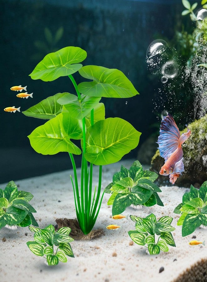 Xereooe 6 Pcs Aquarium Plants Fish Tank Decor，Artificial Driftwood with Textured Base Fish Tank Accessories Reptiles Plants Driftwood - Image 5
