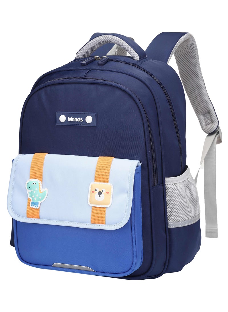 Binnes Premium Kids Backpack Light Weight Water Resistant Multifunctional School Backpack for Girls and Boys, BNS6076, Navy - Image 1