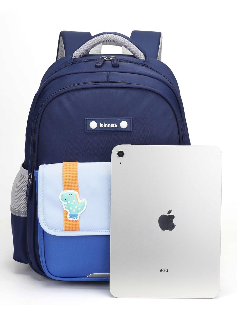Binnes Premium Kids Backpack Light Weight Water Resistant Multifunctional School Backpack for Girls and Boys, BNS6076, Navy - Image 2