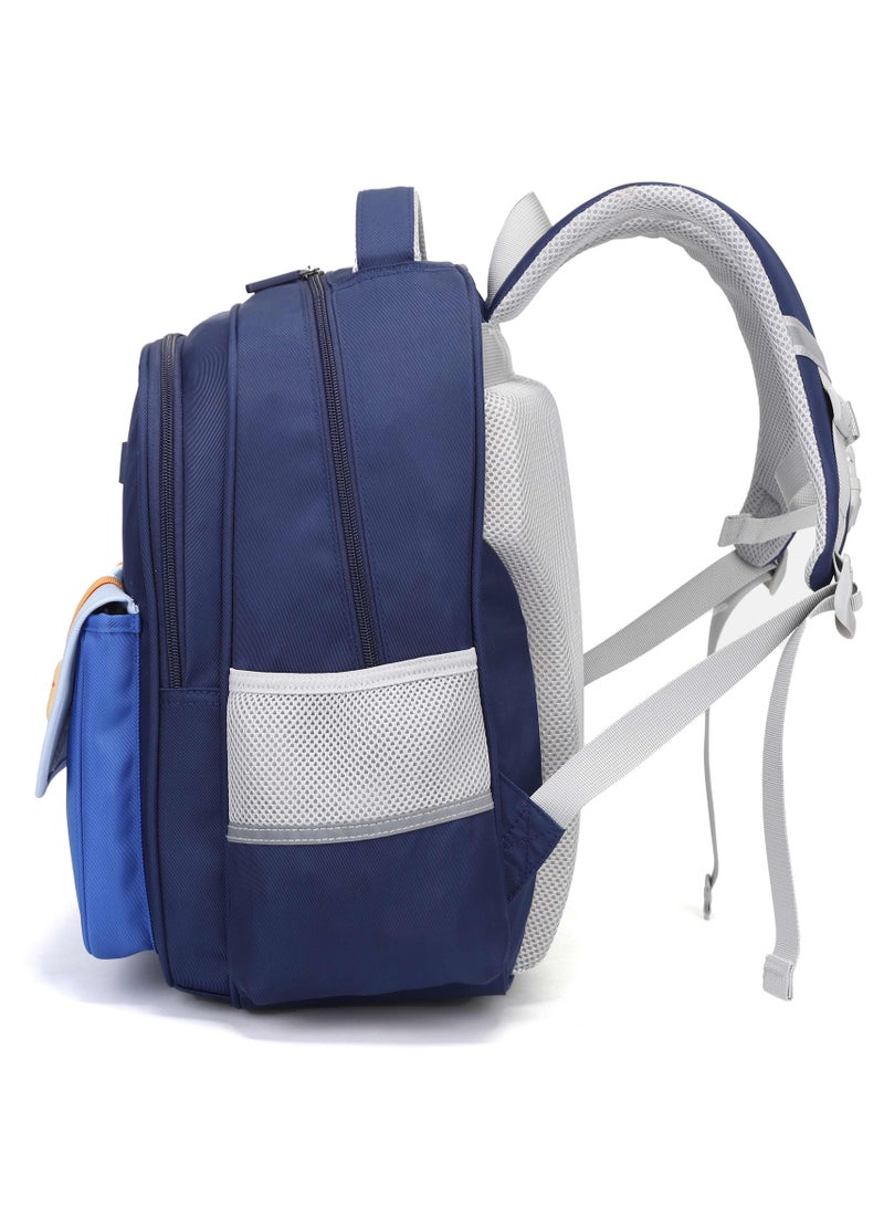 Binnes Premium Kids Backpack Light Weight Water Resistant Multifunctional School Backpack for Girls and Boys, BNS6076, Navy - Image 3