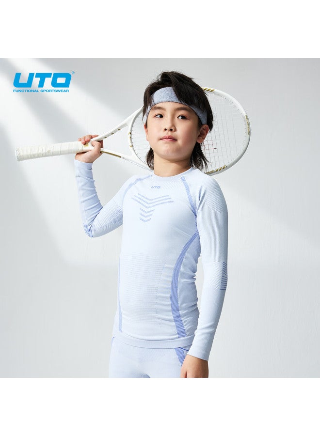 Uto Uni Kids Quick-dry Sports Set Running Ski Thermal Black 130 - Image 1