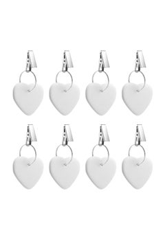 Oasisgalore Tablecloth Weights Clips, 8 Pieces Tablecloth Clips Table Clips for Outdoor Wedding Party Picnic (White)  - Image 1