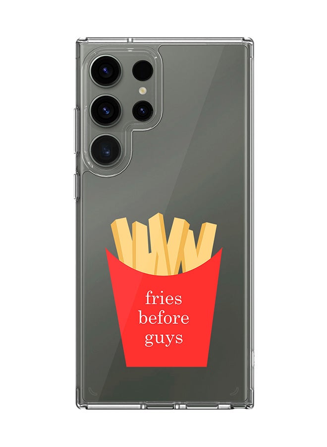 Stylizedd Classic Clear Case for Samsung Galaxy S23 Ultra , Hybrid Soft  Thin Transparent Cover [ Designed for Samsung Galaxy S23 Ultra ] - Fries Before Guys - Image 1