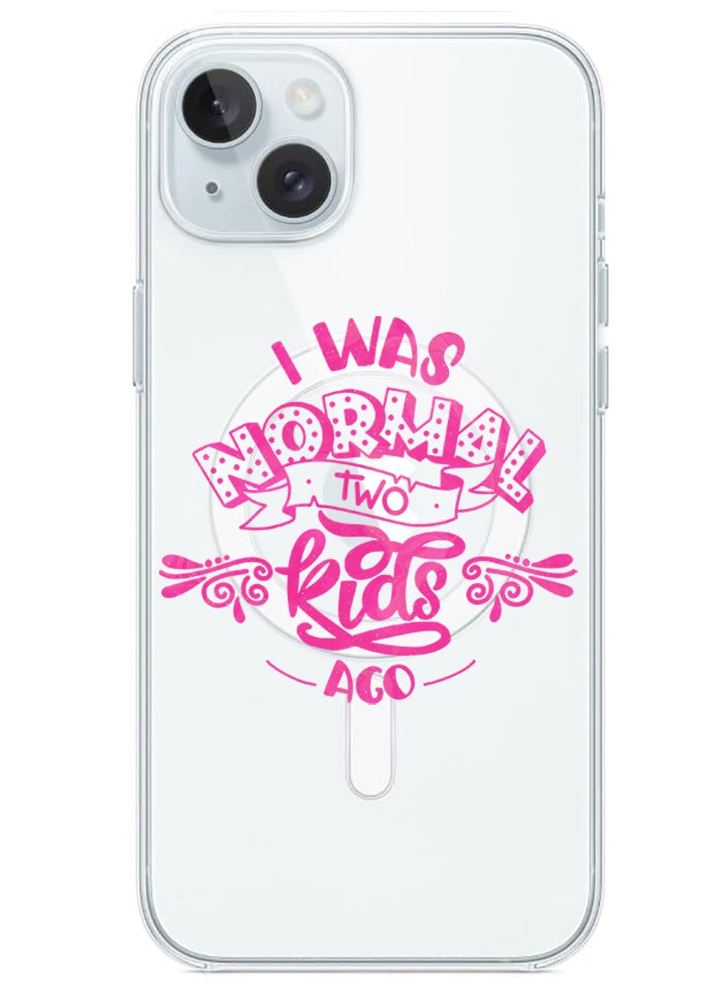 Theodor Magnetic Case for iPhone 15 Plus 6.7-inch Compatible with MagSafe Wireless Charging, Shockproof Phone Bumper Cover Two kids ago copy - Image 1