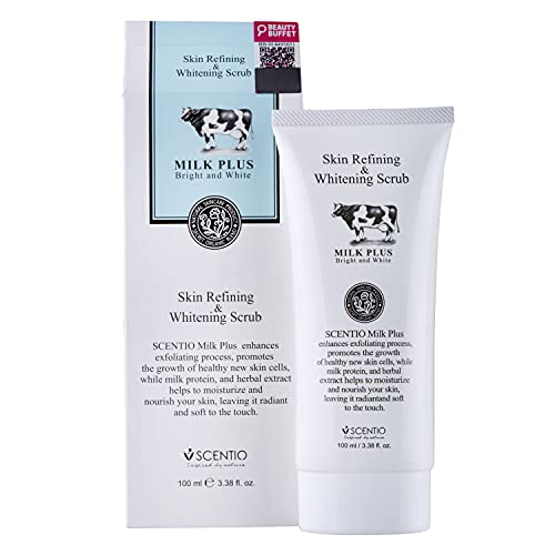 Scentio Milk Plus Organic Skin Refining & Whitening Scrub - 100ml (Made In Thailand) - Image 1