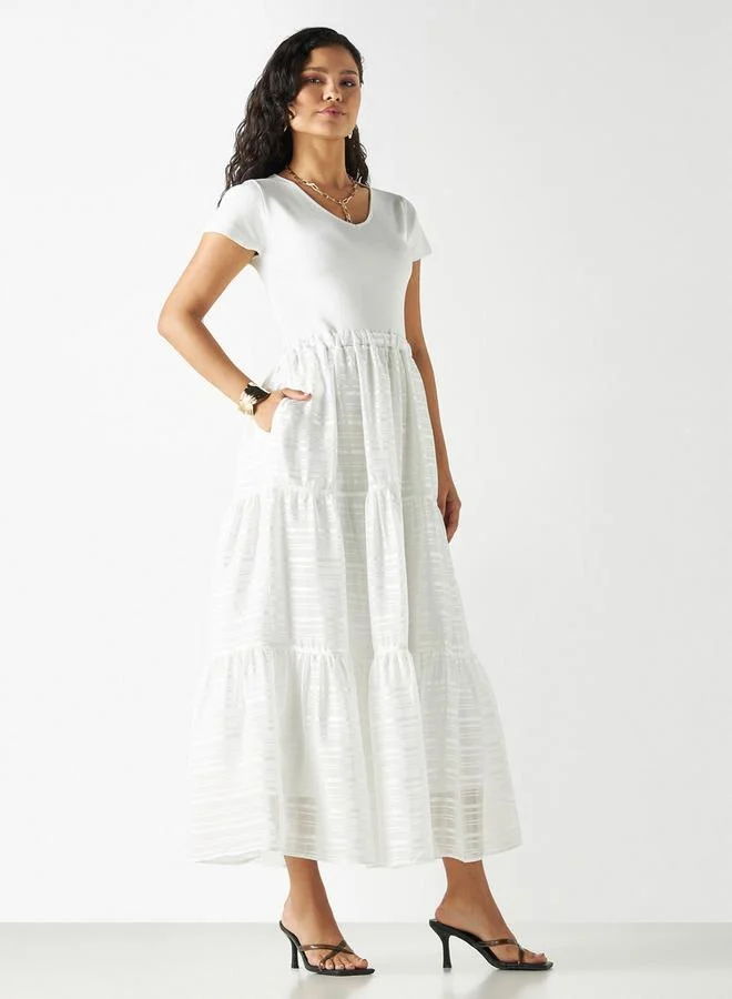 2Xtremz 2Xtremz Textured Dress with Short Sleeves and Pockets