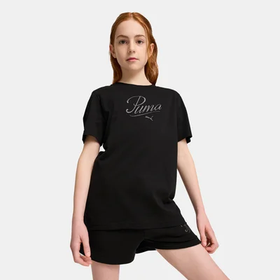 PUMA Kids' Essentials Script T-Shirt