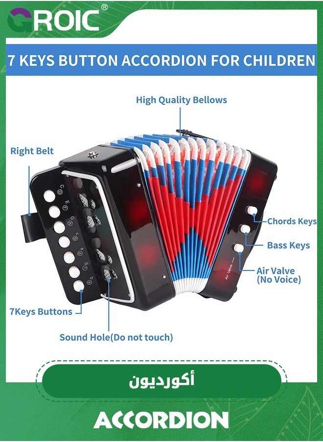 GROIC Accordion, Kids Accordion with 10 Keys Button Toy,Kids Instrument Toys,Educational Musical Toys  - Image 3