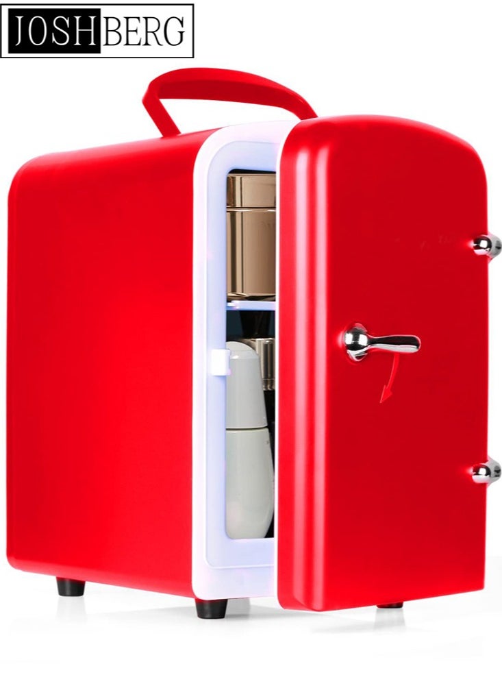 Joshberg Mini Fridge, 4 Liter /6 Cans Skincare Fridge for Bedroom, Dorm, Car, Office,  Small Compact Fridge, Thermoelectric Cooler and Warmer  - Image 1