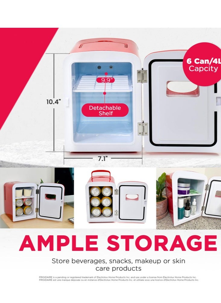 Joshberg Mini Fridge, 4 Liter /6 Cans Skincare Fridge for Bedroom, Dorm, Car, Office,  Small Compact Fridge, Thermoelectric Cooler and Warmer  - Image 2