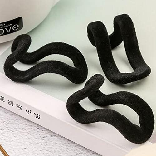 WARMBUY Velvet Hanger Connector Hooks for Closet Space Saving Cascading Hanger Organizer, Black, 40 Pack - Image 3