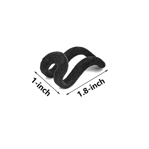 WARMBUY Velvet Hanger Connector Hooks for Closet Space Saving Cascading Hanger Organizer, Black, 40 Pack - Image 2